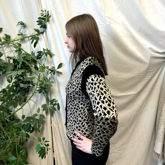 St Louis Handloomed 100% Rayon Leopard Print MultiColored Sweater Size XS - Picture 3 of 6